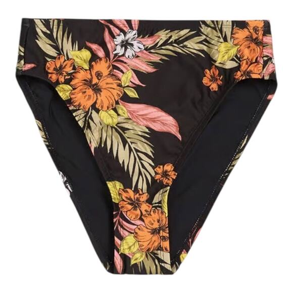 ModCloth NIP Hibiscus Palm Fronds Franky High-Waisted Bikini Bottom Extra Large - Picture 9 of 10